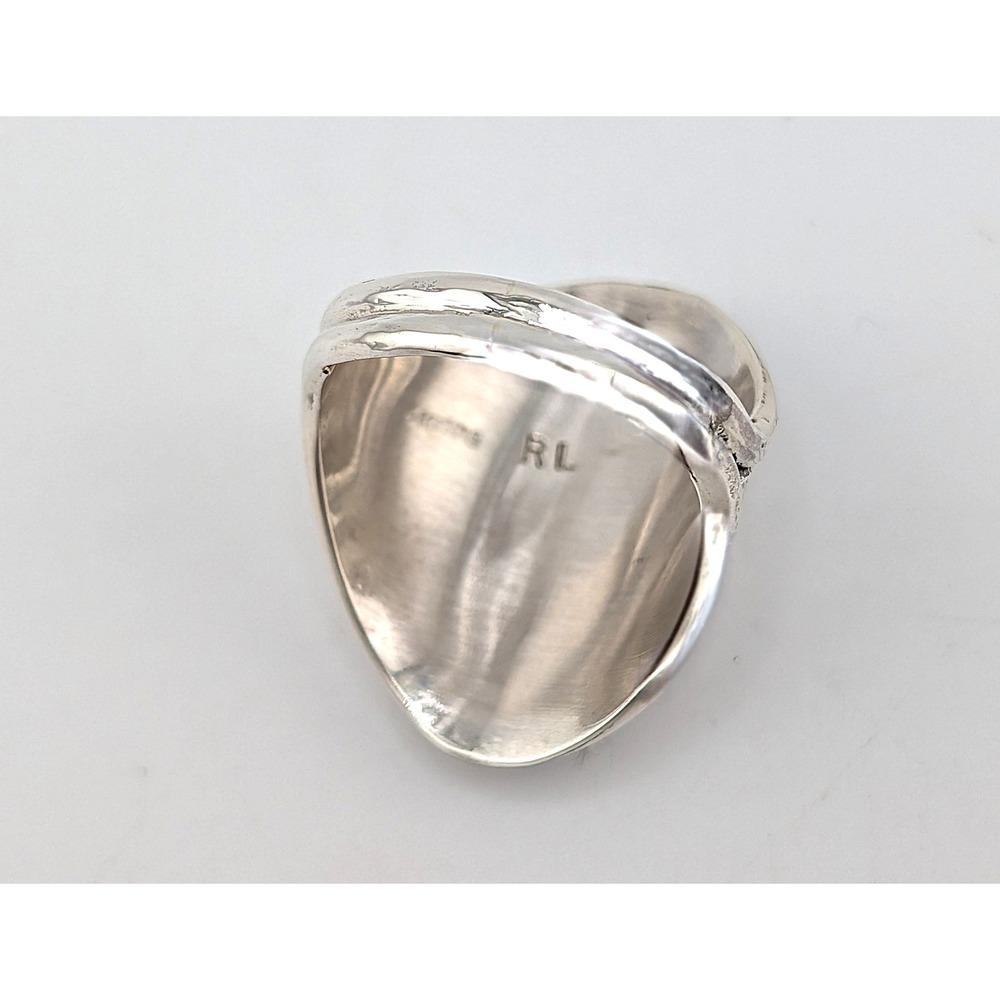Navajo Men's Ring Sterling Turquoise Coral by J. Begay 13.5 Southwest Artisan*** - Picture 6 of 9